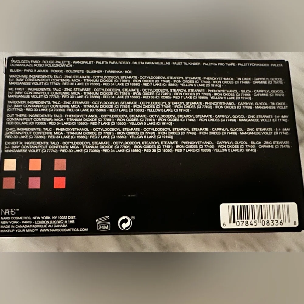 nars narsissist palette unfiltered blush BNIB